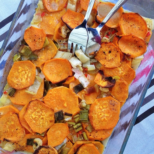 sötpotatisgratäng