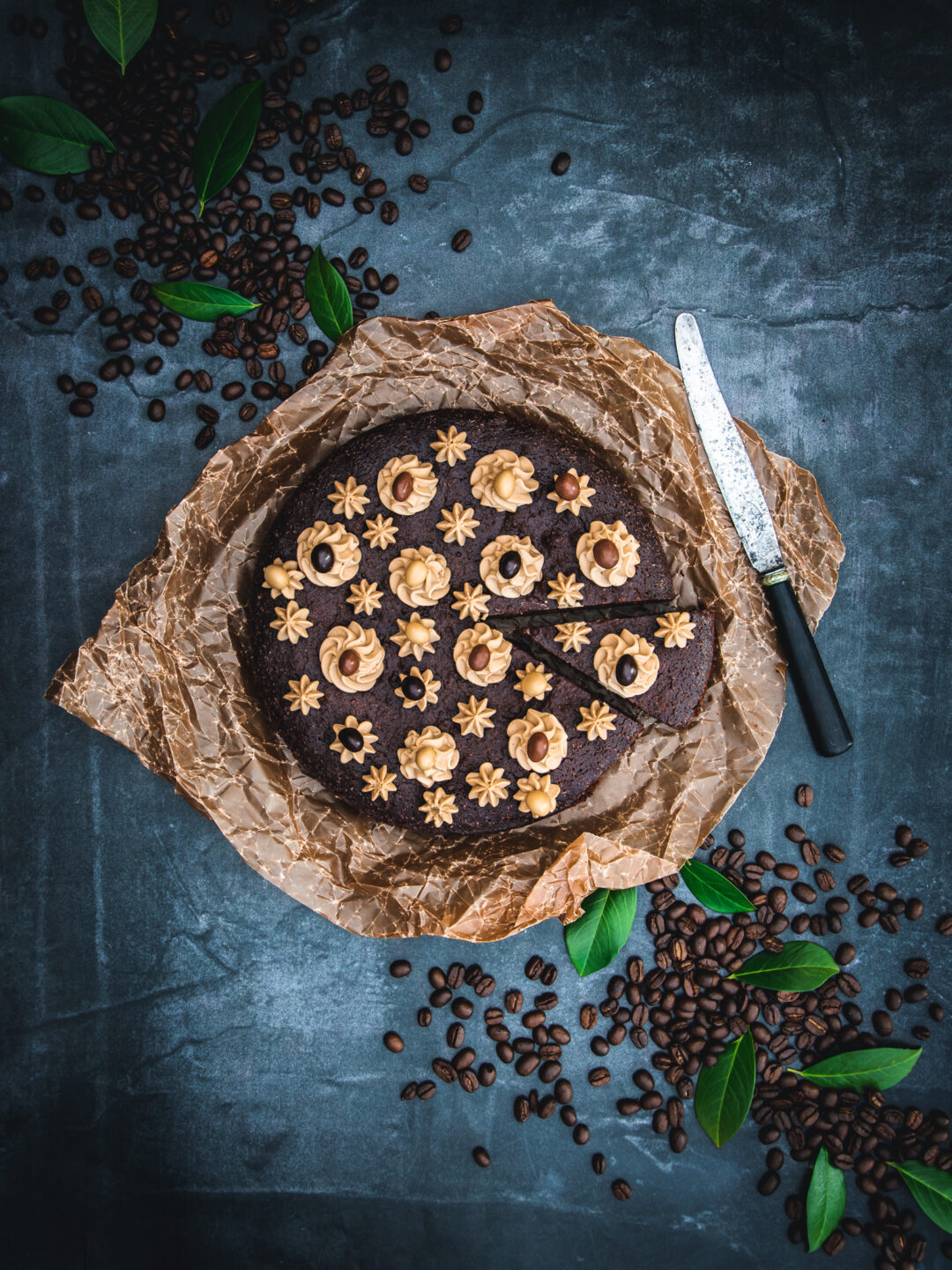 kladdkaka med kaffe och choklad